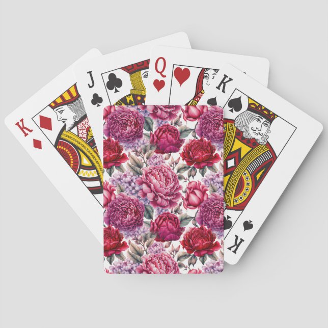 Elegant Floral Poker Cards (Back)