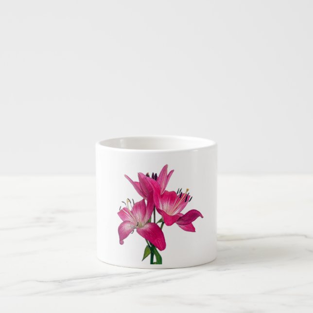 Elegant Floral Print Ceramic Mug (Front)
