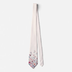 Elegant Floral Print Necktie