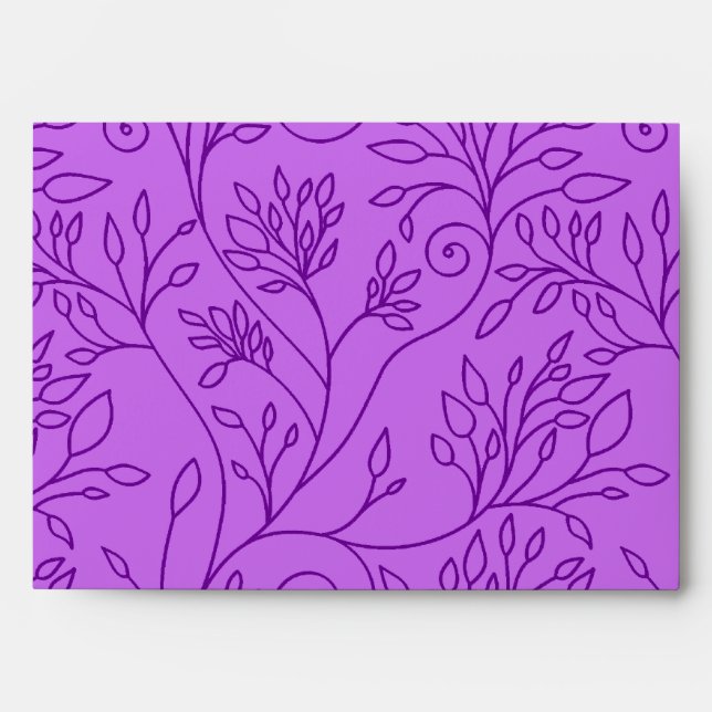 Elegant floral purple Envelope (Front)