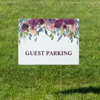 Elegant Floral | Purple Garland Guest Parking