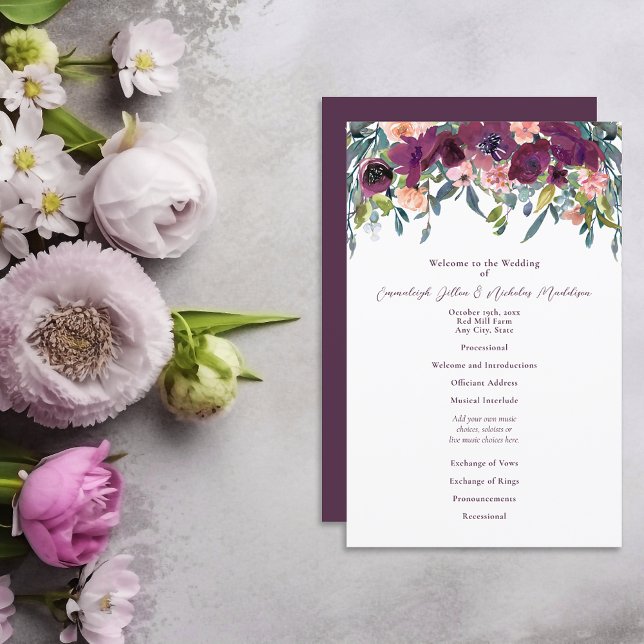 Elegant Floral | Purple Plum Pink Wedding  (Creator Uploaded)