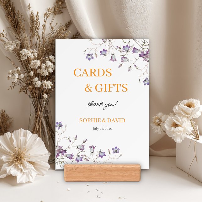 Elegant Floral Purple Wedding Sign Holder (Creator Uploaded)