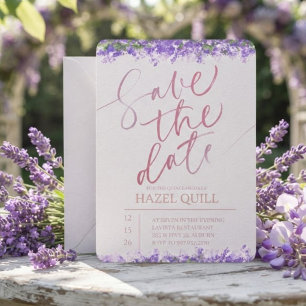 Elegant Floral Quinceañera Save the Date Invitation