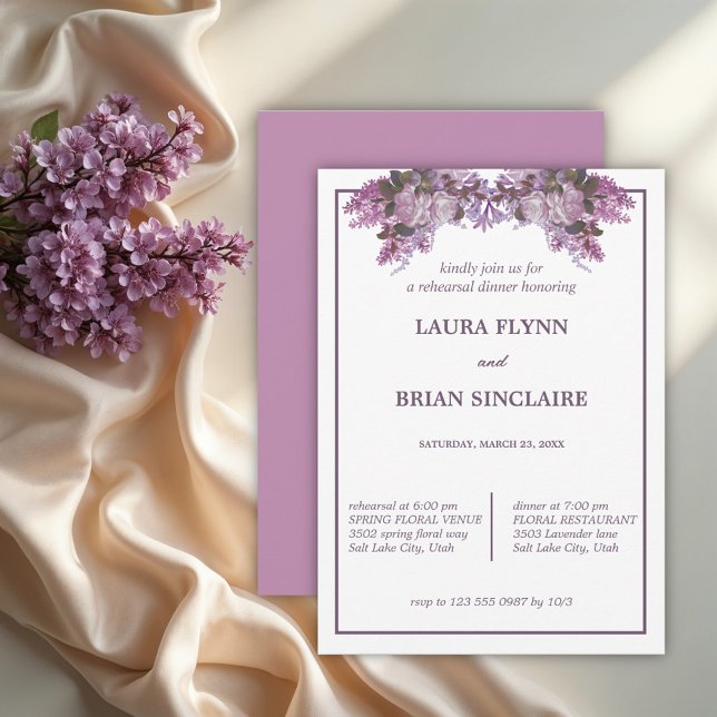 Elegant Floral Rehearsal Dinner  Invitation (Creator Uploaded)