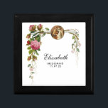 Elegant Floral Religious Bridesmaid Wedding  Gift Box<br><div class="desc">Featuring a beautiful Catholic black and white image of the Blessed Virgin Mary & St. Joseph as they are being betrothed to each other. .  All text and fonts can be modified.</div>