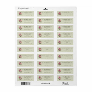Elegant Floral Return Address Labels for Florists