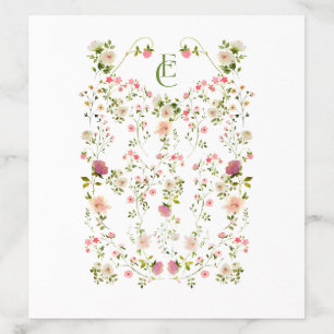 Elegant Floral Rococo Monogram Wedding Envelope Envelope Liner