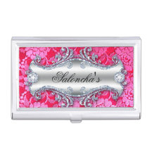 Elegant Floral Rose Lace Glitter Frame Monogram