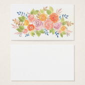 Elegant Floral Rose Pattern Template Watercolor (Front & Back)