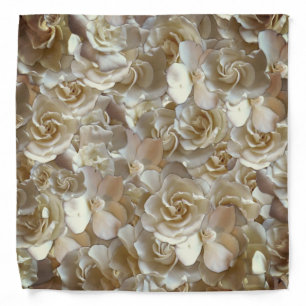 Elegant Floral Rose Petal Pattern Bandana