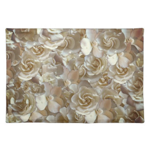 Elegant Floral Rose Petal Pattern Cloth Placemat