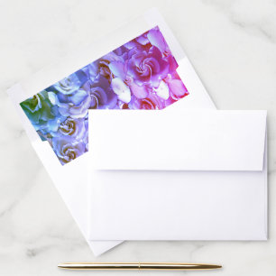Elegant Floral Rose Petal Pattern Envelope Liner
