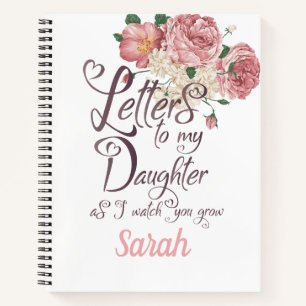 Elegant Floral roses chic Letters design Notebook