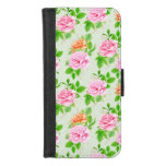 Elegant Floral Roses Green Leaves Pattern-23675 iPhone 8/7 Wallet Case