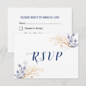 Royal Blue And Purple Wedding RSVP Postcard | Zazzle - View #10