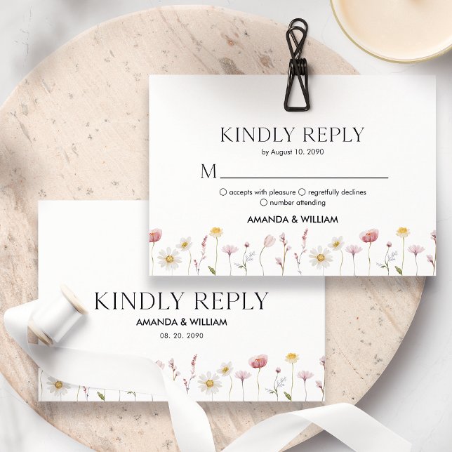 Elegant Floral RSVP Card for Weddings (Creator Uploaded)