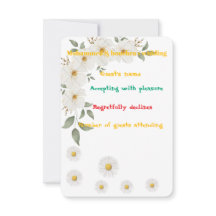 Elegant Floral RSVP Card – personalized widding