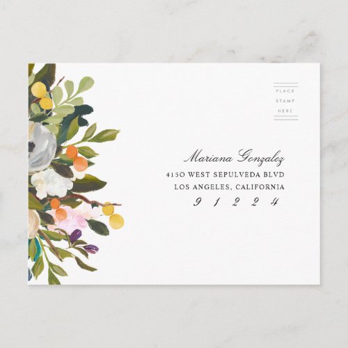 Elegant Floral Rsvp Response Card Wedding Event