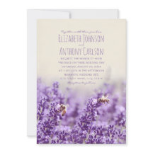 Elegant Floral Rustic Botanical Lavender Wedding