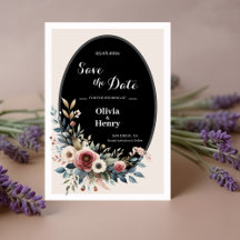 Elegant Floral Rustic Wedding Save The Date