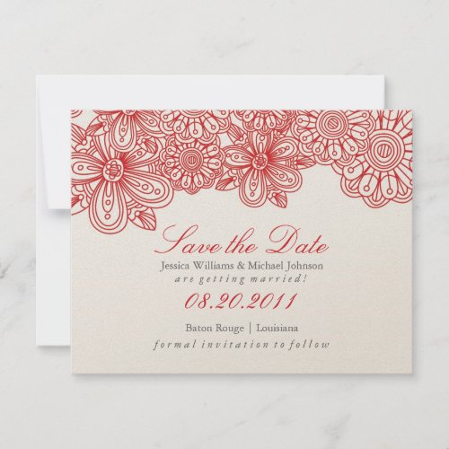Elegant Floral Save the Date