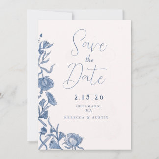 Elegant Floral Save The Date  Announcement