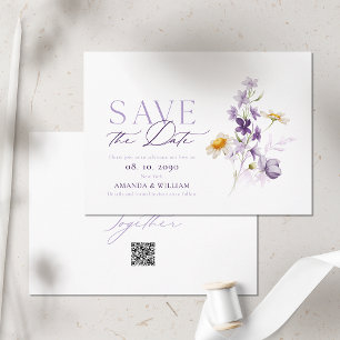Elegant Floral Save the Date Card