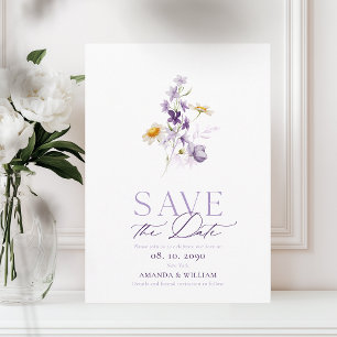 Elegant Floral Save the Date Card