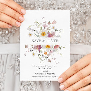 Elegant Floral Save The Date Card