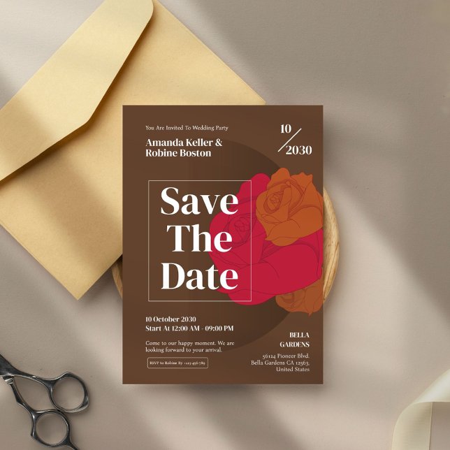 Elegant Floral Save The Date Invitation (Creator Uploaded)