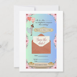 Elegant Floral "Save the Date" Wedding Announc Save The Date