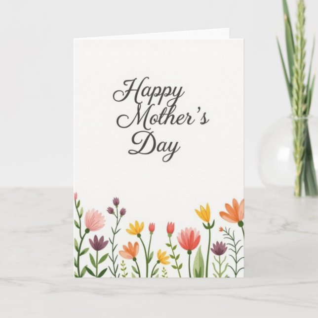 Elegant Floral Script Card (Front)