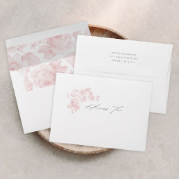 Elegant Floral Script Wedding Bridal Shower Envelope