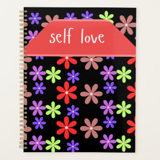 Elegant Floral Self Love Aesthetic Spiral Notebook
