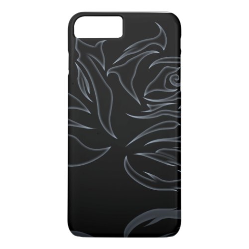 Elegant Floral Silver rose tough iPhone 8 Plus7 Plus Case