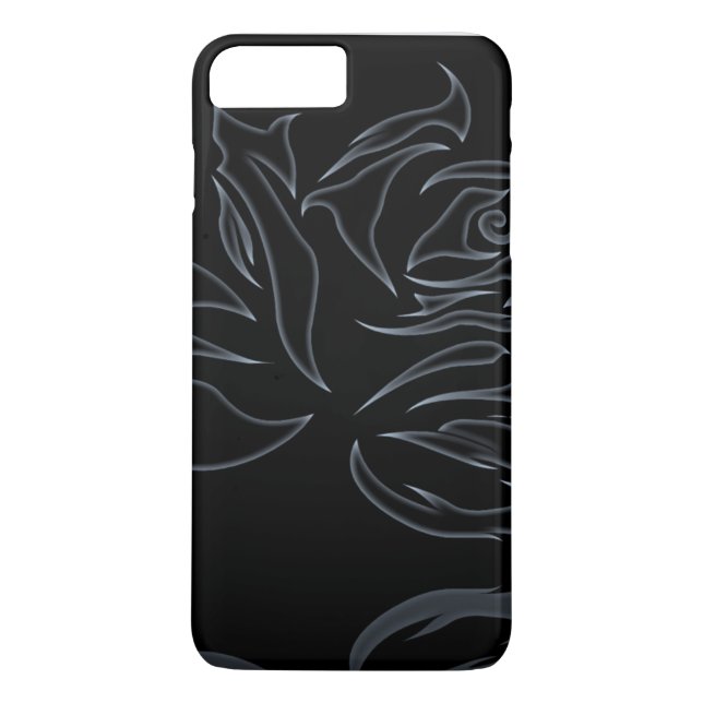 Elegant Floral Silver rose tough Case-Mate iPhone Case (Back)
