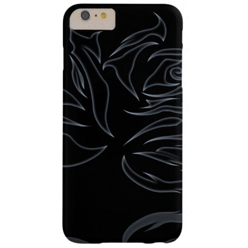 Elegant Floral Silver rose tough Barely There iPhone 6 Plus Case