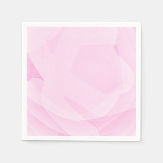Elegant Floral Simple Chic Pink Marble Effect  Napkins (Front)