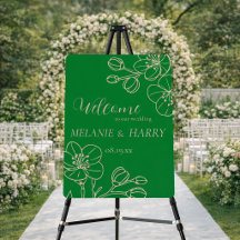 Elegant floral Simple Wedding Welcome 