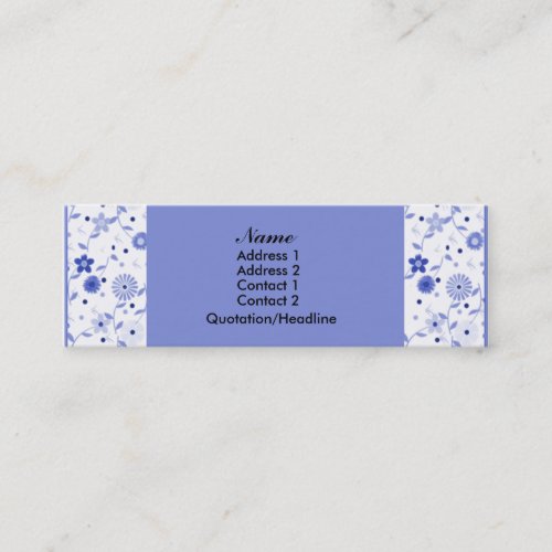 Elegant Floral Skinny Business card