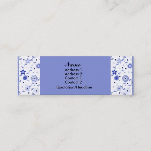 Customizable Elegant Floral Skinny Business card