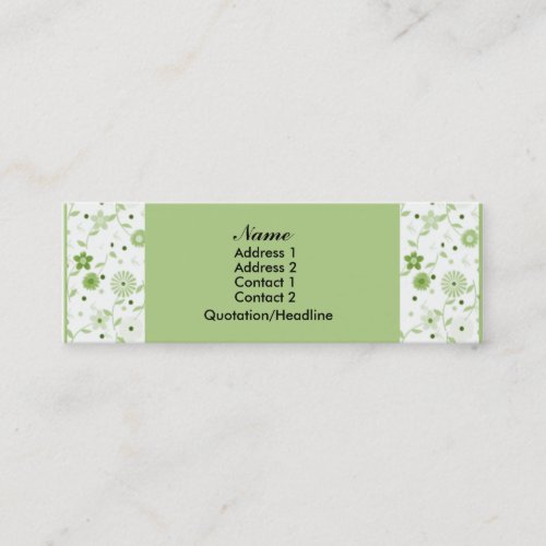 Elegant Floral Skinny Business card