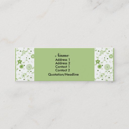 Customizable Elegant Floral Skinny Business card