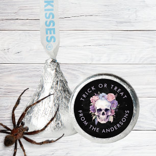 Elegant Floral & Skull Halloween Trick Or Treat  Hershey®'s Kisses®