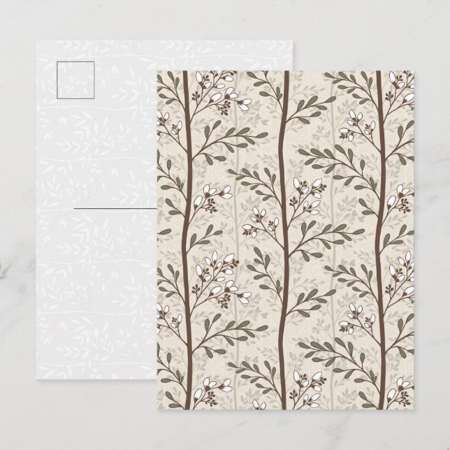 Elegant Floral Small Flower Buds Art Postcard (Front/Back)