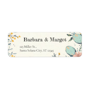 Elegant Floral Spring Easter Egg Hunt Label