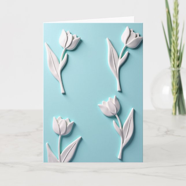 Elegant Floral Springtime Card (Front)