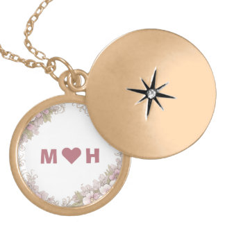 Elegant Floral Square Frame – Personalized Necklac Gold Plated Necklace