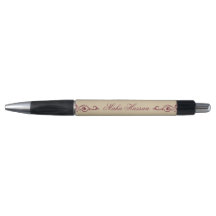 Elegant Floral Swirl Illustration  Burgundy & gold